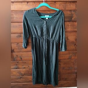 Old Navy Dark Green Long Sleeve Dress